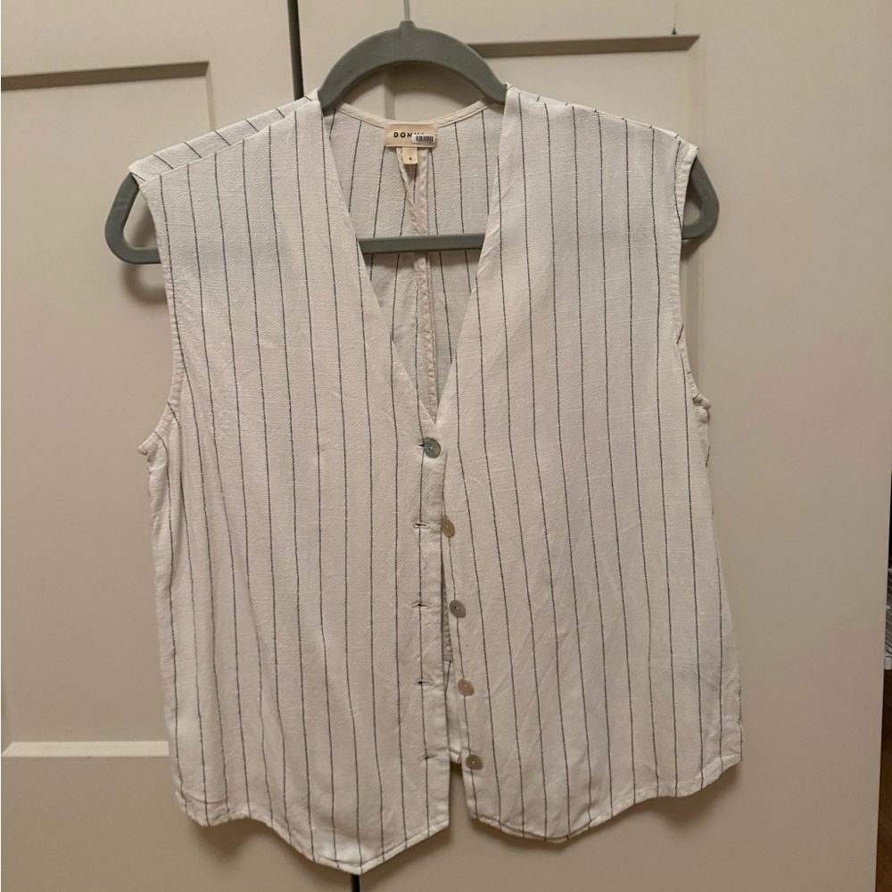 Donni Pinstripe Vest Small
